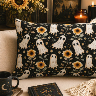 Summer Goth Geister und Sonnenblumen Spooky Kissen Für Draußen