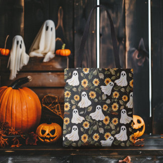 Summer Goth Geister und Sonnenblumen Spooky Tasche