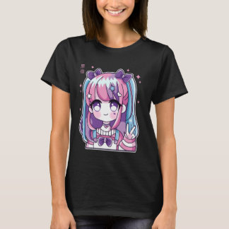 Summer Gothic Anime Aesthetic Pastel Harajuku Girl T-Shirt