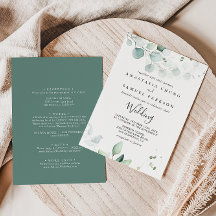Summer Green Eukalyptus Front & Back Wedding