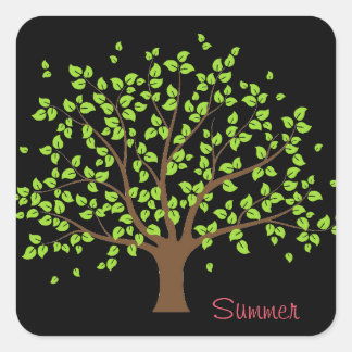 Summer Green Tree Sticker