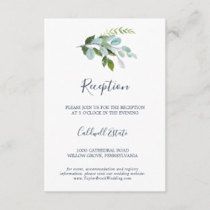 Summer Greenery Empfang Beilage Card Begleitkarte