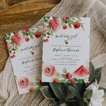 Summer Greenery Fruit Baby Dusche