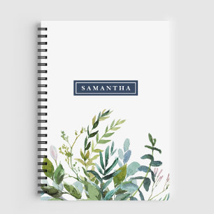 Summer Greenery Personalisiert Spiral Notebook Notizblock