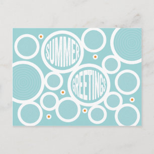 Summer Greetings Circles Postkarte