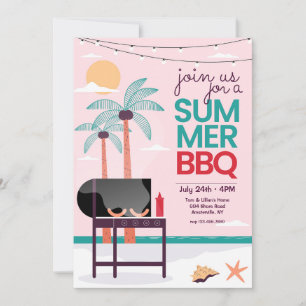 Summer GRILLEN Einladung