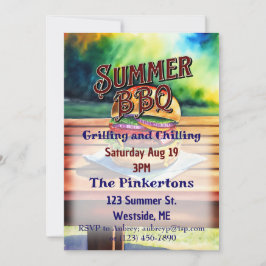 Summer GRILLEN Grilling and Chilling Einladung