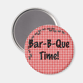 Summer GRILLEN Picnic auf Red Table Cloud Magnet