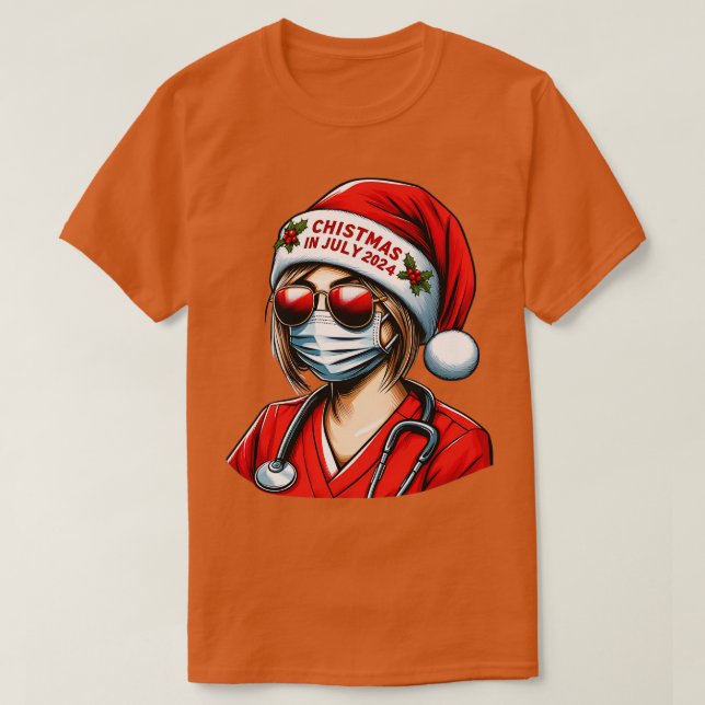 Summer Healer Nurses Tropical Christmas 2024 T-Shi T-Shirt (Design vorne)