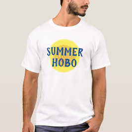 "Summer Hobo" Zitat Yellow Sun Blue Text T-Shirt