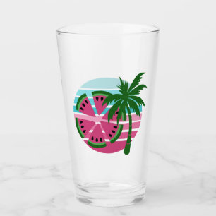 Summer Holiday Palm Tree Glas