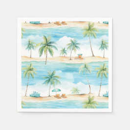 Summer Holidays Beach Palm Trees - Serviette
