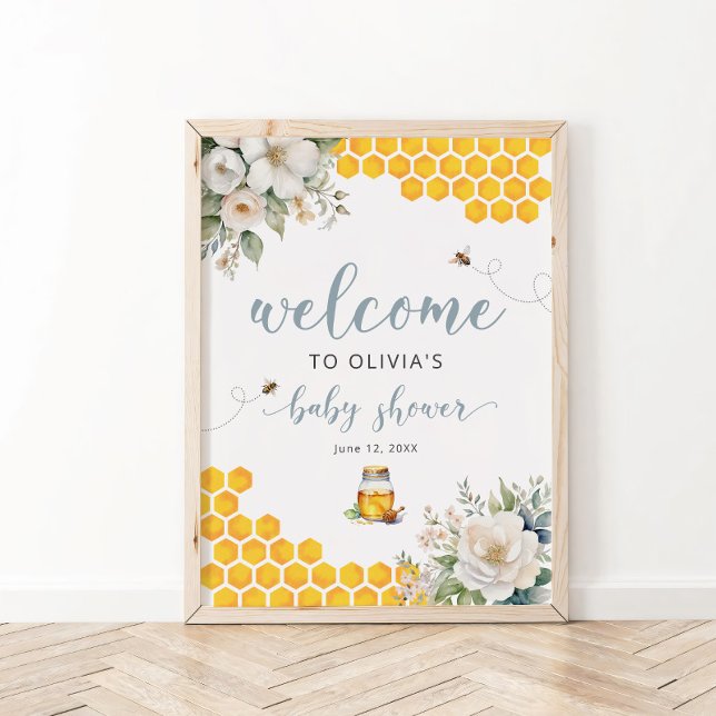 Summer Honey Bee Baby Dusche Willkommen Poster (Von Creator hochgeladen)
