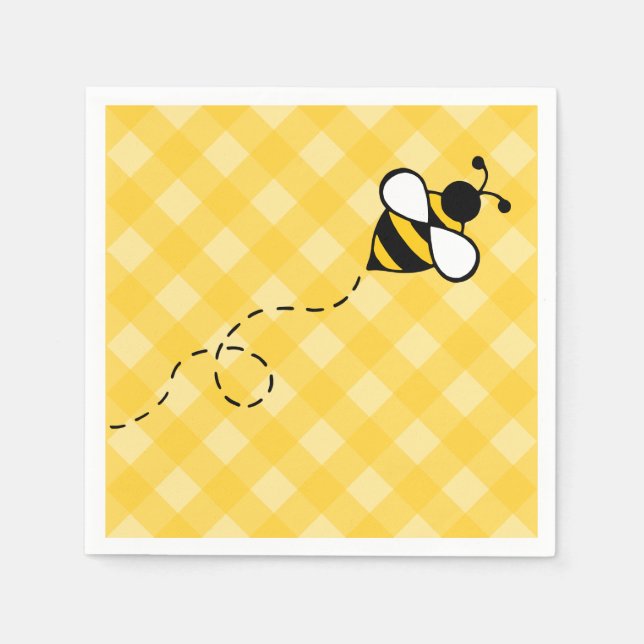 Summer Honey Bee Party Picnic Napkins Serviette (Vorderseite)