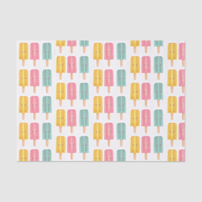 Summer Ice Cream Sticks Seidenpapier (Vorderseite)