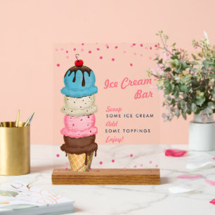 Summer Ice Creme Bar Acrylschild