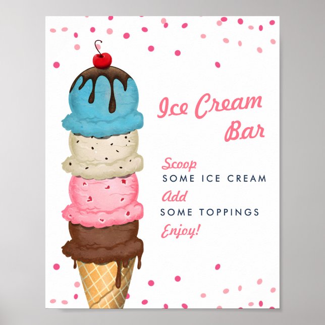 Summer Ice Creme Bar Poster (Vorne)