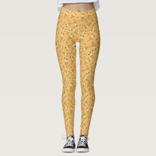 Summer Ice Creme Cone Muster auf Orange Leggings