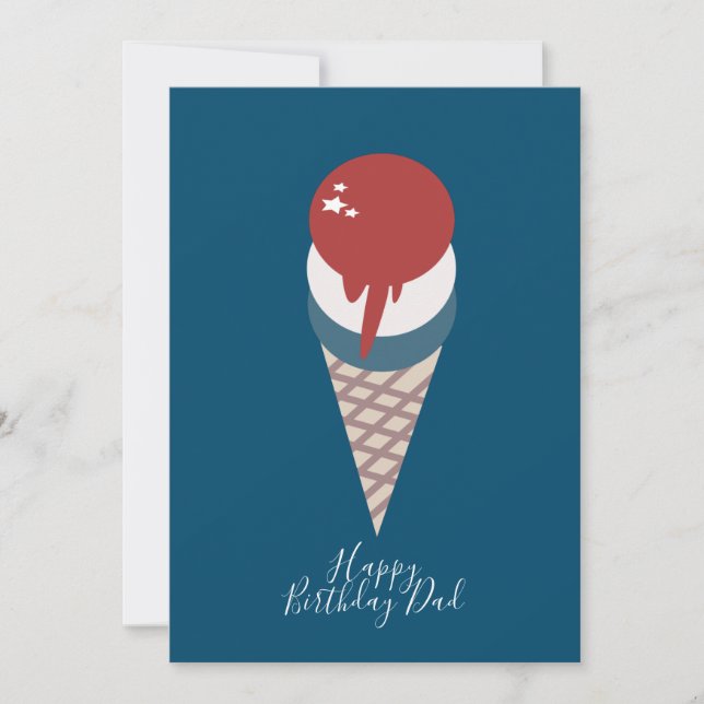 Summer Ice Creme Geburtstag Patrotic Juli (Vorderseite)