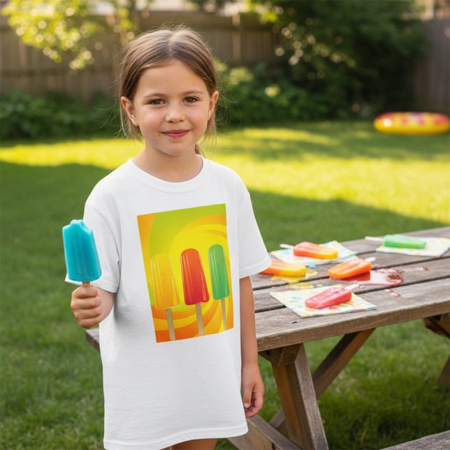 Summer Ice Pops Trio Bright Popsicles T-Shirt (Von Creator hochgeladen)