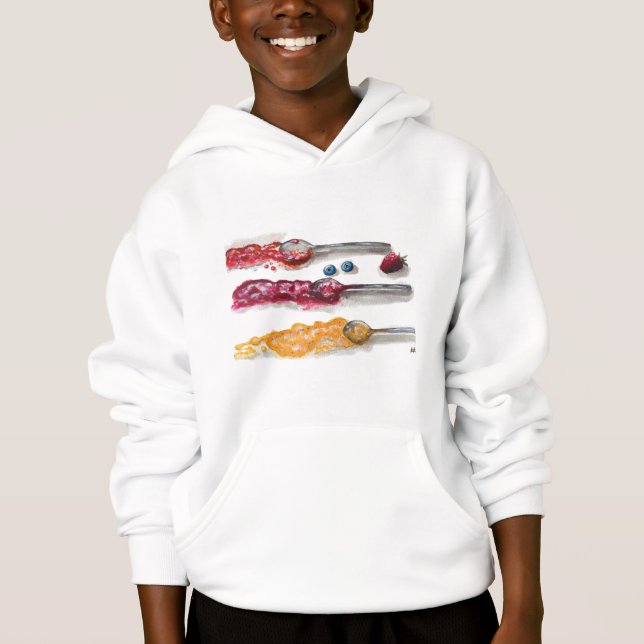 Summer Jam Trio: Eine süße Wasserfarbe von Berries Hoodie (Vorderseite)