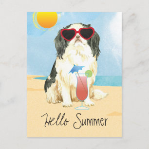 Summer japan Chin Postcard Postkarte