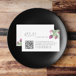 Summer Jungle Watercolor Floral Wedding RSVP Begleitkarte