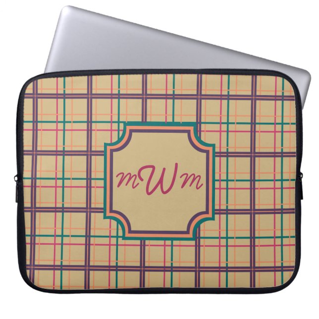 Summer Kariert Laptop Sleeve (Vorderseite)