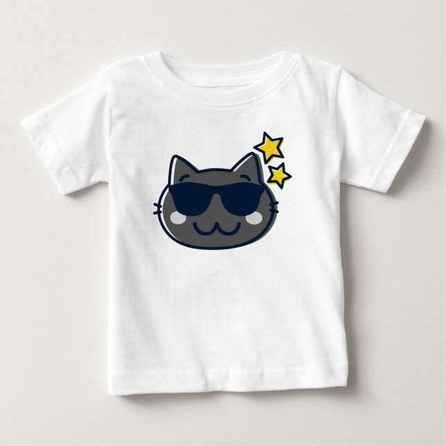Summer Kawaii Niedlich Cat Baby T-shirt (Vorderseite)