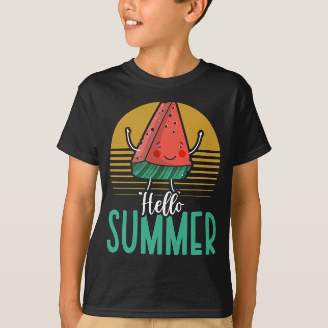 Summer Kawaii Watermelon T-Shirt (Vorderseite)