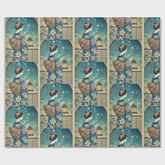 summer kimono&fireflies geschenkpapier