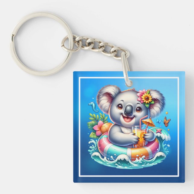 Summer Koala Sublimation Clipart-97702 Schlüsselanhänger (Vorderseite)