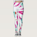 Summer Künstlerisch Girl Neon Aquamarin Pink Gefär Leggings<br><div class="desc">Dieses moderne und künstlerische böhmische Muster ist perfekt für die Sommermonate. Es zeichnet sich durch ein neonrosa, lila, aquamarin grünes und orangefarbenes abstraktes Farbmuster in der Krawatte auf einem schlichten, weißen Hintergrund aus. Es ist cool, einzigartig und modern. ***WICHTIGE HINWEIS FÜR DESIGN: Für individuelle Designanfragen, wie z.B. passende Produktanfragen, Farbänderungen,...</div>