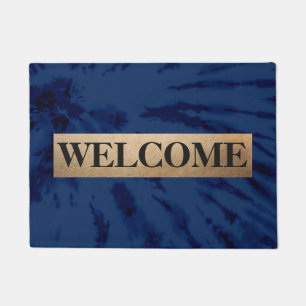 Summer Künstlerisch Navy Blue Gefärbte Krawatte Sw Fußmatte