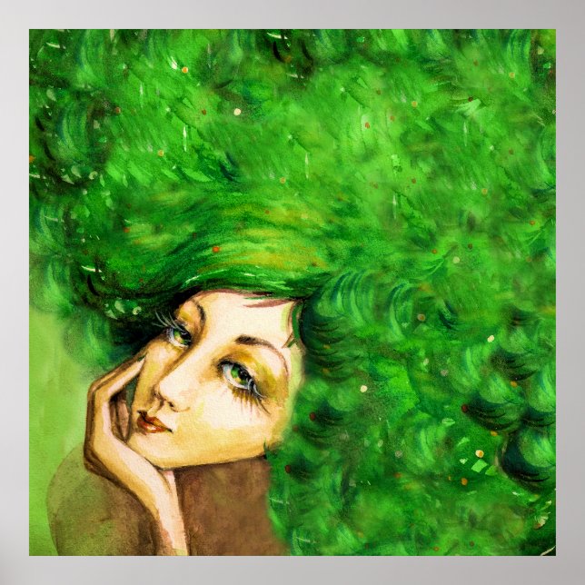 Summer / Lady Bordeaux Art Poster (Vorne)