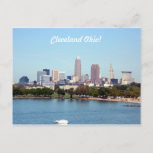 Summer Lake Skyline Cleveland OH carte postale