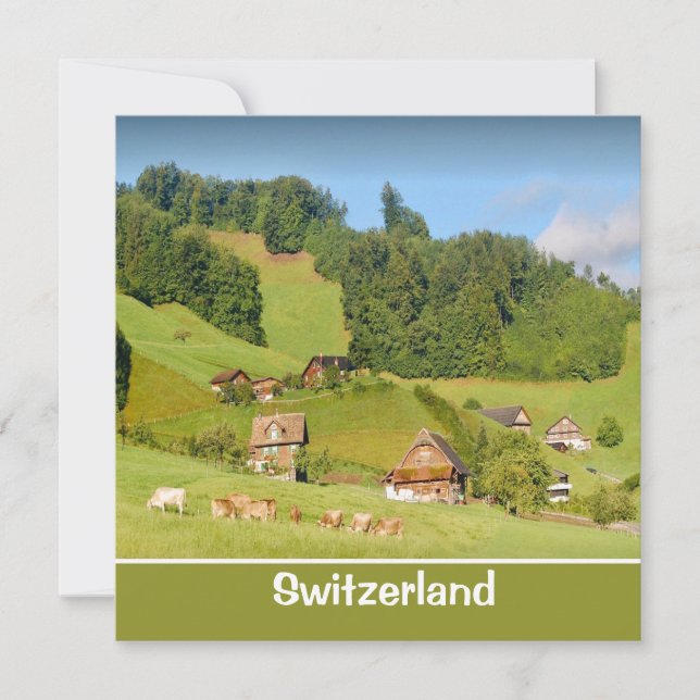 Summer Landscape in Schweiz - Flachkarte (Vorderseite)