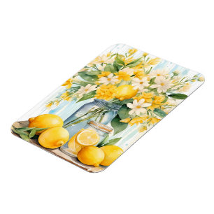 Summer Lemon Blossom Jar Magnet