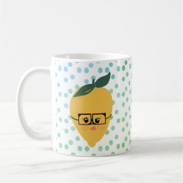 Summer Lemon Citrus Dots Cartoon Kaffee Tasse