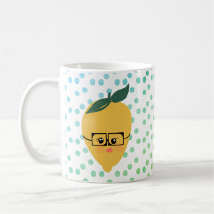 Summer Lemon Citrus Dots Cartoon Kaffee Tasse