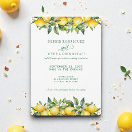 Summer Lemon Citrus Fruit Wedding Invitation  Einladung