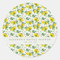Summer Lemon Frucht Muster Custom Brautparty