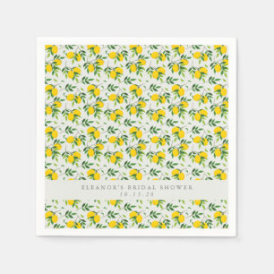 Summer Lemon Frucht Muster Custom Brautparty Serviette