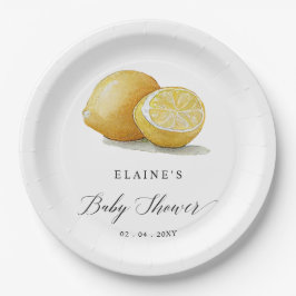 Summer Lemon Limon Citrus Baby Dusche Pappteller