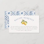 Summer Lemon & Mediterranean Tiles Brautparty Begleitkarte<br><div class="desc">Eine Vorlage mit Gehäusekarten, die auf unsere Kollektion Summer Lemon & Mediterranean Tiles Brautparty zugeschnitten ist. Das Design zeichnet sich durch eine wunderschöne, handbemalte Aquarellbilder aus, in der zwei Zitronen, Zitronenblüten aus einem Baumzweig und blaue italienische Kacheln dargestellt sind, die diesem Design eine Touch mediterranen Charmes verleihen. Sie können es...</div>