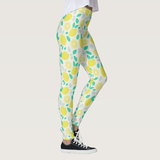 Summer Lemon Muster in Cream Leggings (Rechts)