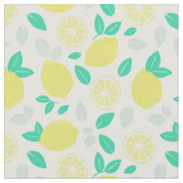Summer Lemon Muster in Cream Stoff