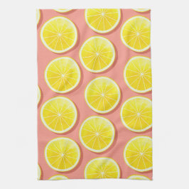 Summer Lemon Slices Pattern Geschirrtuch