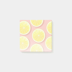 Summer Lemon Slices Pattern Post-it Klebezettel