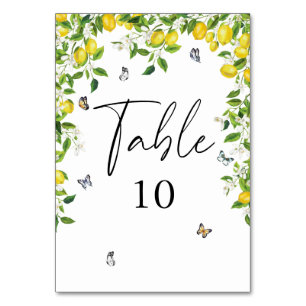 Summer Lemon Wedding Tischnummer